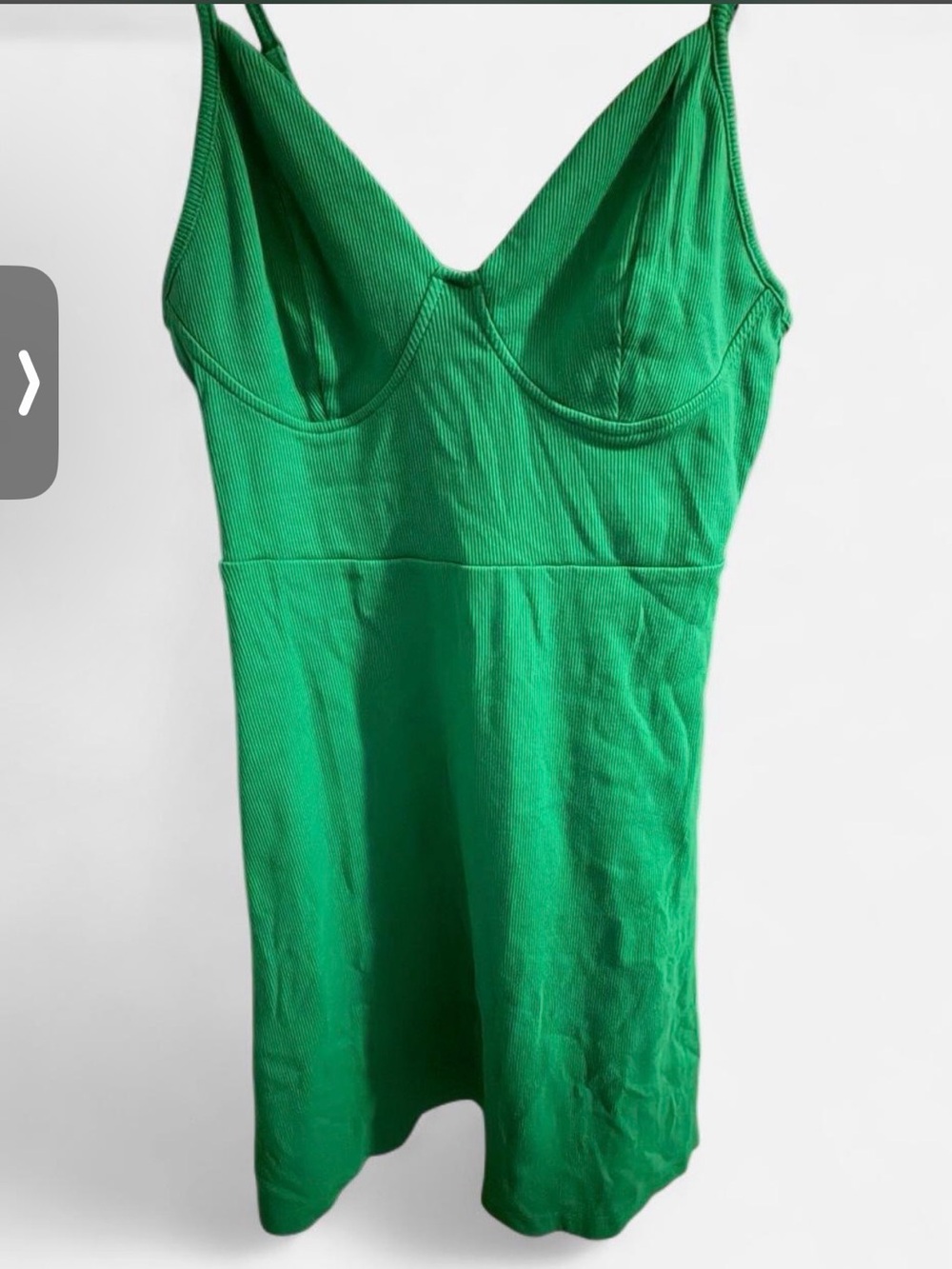 wild fable Vibrant Emerald Ribbed Slip Dress